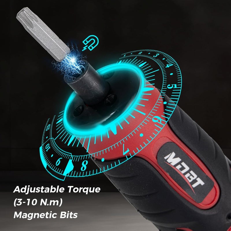 MDBTTOOLS 3.6V Cordless Impact Screwdriver Set with 1.5Ah Rechargeable Lithium Battery (Red 02) - Image 5